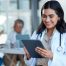 young healthcare doctor using a tablet